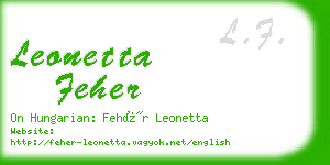 leonetta feher business card